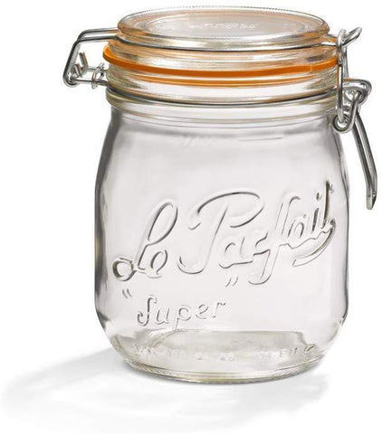 Super Deluxe Mason jar, French Glass, 750 ml, 6 Pieces