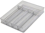 YBM Home Stainless Steel Silverware Tray Organizer for Kitchen Utensils, In-Drawer Cutlery Tray Mesh Utensil Drawer Organizer with 6 Compartments for Kitchen and Office 1132