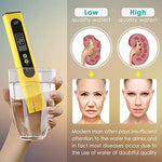 Digital PH Meter, Wellcows PH Meter 0.01 PH High Accuracy Water Quality Tester with 0-14 PH Measurement Range for Household Drinking, Pool and Aquarium Water PH Tester Design with ATC (Yellow)