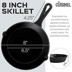 Pre-Seasoned Cast Iron Skillet (12-Inch) W/ Glass Lid and Handle Cover Oven Safe Cookware | Heat-Resistant Holder | Indoor and Outdoor Use | Grill, Stovetop, Induction Safe