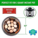 The Original Sturdy Steamer Basket for 6 or 8 Quart Instant Pot Pressure Cooker, 304 Stainless Steel Steamer Insert with Silicone Covered Handle