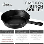 Pre-Seasoned Cast Iron Skillet (12-Inch) W/ Glass Lid and Handle Cover Oven Safe Cookware | Heat-Resistant Holder | Indoor and Outdoor Use | Grill, Stovetop, Induction Safe