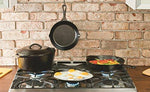 Lodge 10.5 Inch Cast Iron Griddle. Pre-seasoned Round Cast Iron Pan Perfect for Pancakes, Pizzas, and Quesadillas.