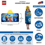 Franco Kids Bath and Beach Soft Cotton Terry Hooded Towel Wrap, 24” x 50”, Paw Patrol Blue