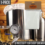 Extra Large (26" x 22") Reusable Drawstring Straining Brew in a Bag