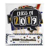 Amosfun 72PCS Graduation Cupcake Toppers 2019 Graduation Party Decorations Cake Topper Picks Toothpick Toppers Class of 2019 Graduation Party Supplies