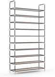 Sable 10 Tiers Shoe Rack, Fabric Shoe Tower Cabinet Organizer with Spare Parts, Holds up to Storage 50 Pairs of Shoes (Renewed)