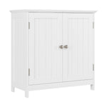 Bathroom Vanity Under Sink Cabinet Space Saver with Double Doors and Adjustable Shelves, White