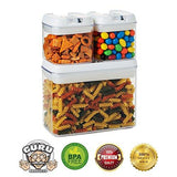 5 pc. Set Clear Food Containers w Airtight Lids Canisters for Kitchen & Pantry Storages - Storage for Cereal, Flour, Cooking