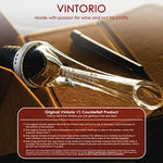 Vintorio Wine Aerator Pourer - Premium Aerating Pourer and Decanter Spout (Black)