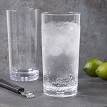 Classic 8-piece Premium Quality Plastic Tumblers | 4 each: 12-ounce and 16-ounce Clear