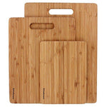 Freshware Bamboo Cutting Board - Wood Chopping Boards for Food Prep, Meat, Vegetables, Fruits, Crackers & Cheese, Set of 3