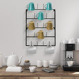 Sorbus Mug Rack Cup Holder - Wall Mounted Home Storage Mug Hooks with 5-Tier Display Organizer