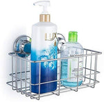 iPEGTOP Suction Cup Deep Shower Caddy Bath Organizer Basket for Large Shampoo Shower Gel Holder Kitchen Bathroom Storage - Rustproof Stainless Steel, 2 Pack