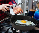 Pre-Seasoned Cast Iron Skillet (12-Inch) W/ Glass Lid and Handle Cover Oven Safe Cookware | Heat-Resistant Holder | Indoor and Outdoor Use | Grill, Stovetop, Induction Safe