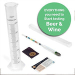 Brewer's Elite Hydrometer & Test Jar Combo, Hardcase, Cloth - Triple Scale Specific Gravity ABV Tester- for Wine, Beer, Mead and Kombucha