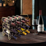 Sorbus 3-Tier Stackable Wine Rack - Classic Style Wine Racks for Bottles - Perfect for Bar, Wine Cellar, Basement, Cabinet, Pantry, etc - Hold 12 Bottles, Metal (Silver)