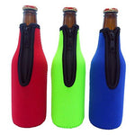 Beer Bottle Sleeves - Set of 6 (Classic) Bottle Sleeves - Extra Thick Neoprene with Stitched Fabric Edges with Bonus Bottle Opener