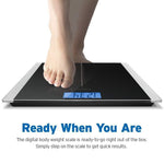 Etekcity Digital Body Weight Bathroom Scale with Step-On Technology, 400 Pounds, Body Tape Measure Included, Elegant Black