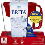 Brita Small 5 Cup Water Filter Pitcher with 1 Standard Filter, BPA Free – Metro, White