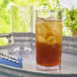 Classic 8-piece Premium Quality Plastic Tumblers | 4 each: 12-ounce and 16-ounce Clear