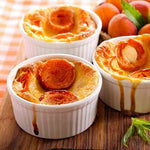 Set of 8,4 oz Porcelain Ramekins Bakeware Set, White Porcelain Baking Cups for Pudding, Creme Brulee, Custard Cups and Souffle Dishes, Durable 4 ounce Ramekins for Baking, Cooking, Serving and More