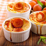 Set of 8,4 oz Porcelain Ramekins Bakeware Set, White Porcelain Baking Cups for Pudding, Creme Brulee, Custard Cups and Souffle Dishes, Durable 4 ounce Ramekins for Baking, Cooking, Serving and More