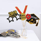 Amosfun 72PCS Graduation Cupcake Toppers 2019 Graduation Party Decorations Cake Topper Picks Toothpick Toppers Class of 2019 Graduation Party Supplies