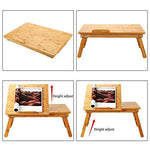 Laptop Desk Nnewvante Table Adjustable 100% Bamboo Foldable Breakfast Serving Bed Tray FBA_BWZ-ZS1