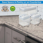 5 pc. Set Clear Food Containers w Airtight Lids Canisters for Kitchen & Pantry Storages - Storage for Cereal, Flour, Cooking