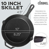 Pre-Seasoned Cast Iron Skillet (12-Inch) W/ Glass Lid and Handle Cover Oven Safe Cookware | Heat-Resistant Holder | Indoor and Outdoor Use | Grill, Stovetop, Induction Safe