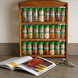 McCormick Gourmet Organic Wood Spice Rack, 24 Herbs & Spices, Holiday Spice Gift Set, 27.6 oz