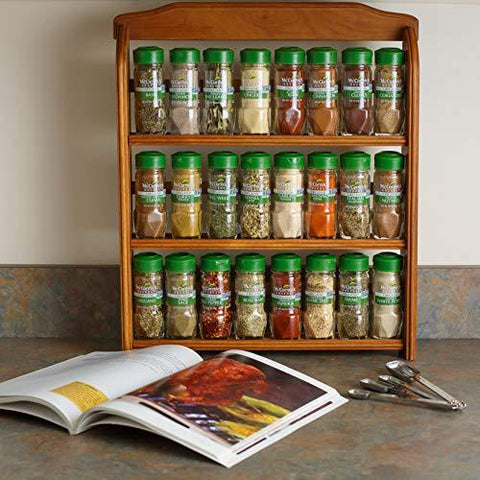 McCormick Gourmet Organic Wood Spice Rack 24 Herbs Spices