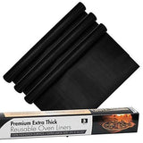 Non-Stick Heavy Duty Oven Liners(3-Piece Set)-Thick,Heat Resistant Fiberglass Mat-Easy to Clean-Reduce Spills, Stuck Foods and Clean Up-Kitchen Friendly Cooking Accessory,FDA Approved by Grill Magic
