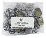 Silver Oxygen Barrier Crown Caps 144 Count