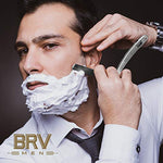 Straight Razor | 100 Single Edge Lord Platinum Saloon Blades | 100% Stainless Steel | Professional Shavette for Close Shaving | Exquisite Design for Classy Gentlemen | Straight Razor Set - BRV MEN