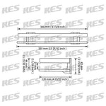 KES Aluminum Bathroom Glass Shelf Tempered Glass Rectangular 1 Tier Extra Thick Silver Sand Sprayed Wall Mounted, A4126A