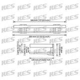 KES Aluminum Bathroom Glass Shelf Tempered Glass Rectangular 1 Tier Extra Thick Silver Sand Sprayed Wall Mounted, A4126A