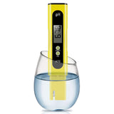 Digital PH Meter, Wellcows PH Meter 0.01 PH High Accuracy Water Quality Tester with 0-14 PH Measurement Range for Household Drinking, Pool and Aquarium Water PH Tester Design with ATC (Yellow)