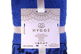 HYGGE Premium Turkish Cotton Towel Set with Floral Jacquard; 1 Bath Towel (27" x 56"); 1 Hand Towel (19" x 32"); 2 Washcloths (12" x 12")