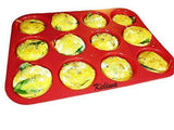 keliwa's 12 - Cup Silicone Muffin - Cupcake Baking Pan/Non - Stick Silicone Mold/Dishwasher - Microwave Safe