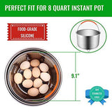 The Original Sturdy Steamer Basket for 6 or 8 Quart Instant Pot Pressure Cooker, 304 Stainless Steel Steamer Insert with Silicone Covered Handle