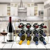 Sorbus 3-Tier Stackable Wine Rack - Classic Style Wine Racks for Bottles - Perfect for Bar, Wine Cellar, Basement, Cabinet, Pantry, etc - Hold 12 Bottles, Metal (Silver)