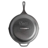 Lodge 12 Inch Cast Iron Skillet. Pre-Seasoned Cast Iron Skillet with Red Silicone Hot Handle Holder.