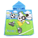 Kids Hooded Beach Bath Towel for Age 2-7 Years - Swim Pool Coverup Poncho Cape Multi-use for Bath/Shower/Pool/Swim 24" x 48" (Butterfly)