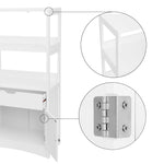 VASAGLE Bathroom Storage Cabinet with Drawer, 2 Open Shelves and Door Cupboard, Large Floor Cabinet in The Entryway Kitchen, White UBBC64WT