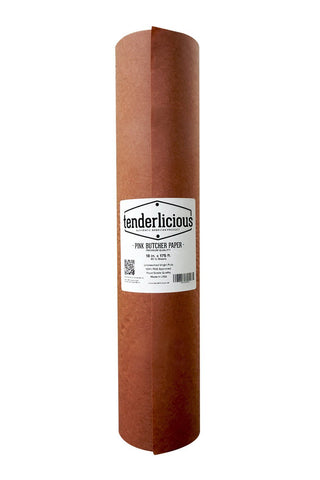 Pink Butcher Kraft Paper Roll - 18" x 175' (2100") Peach Wrapping Paper for Beef Briskets - USA Made - All Natural FDA Approved Food Grade BBQ Meat Smoking Paper - Unbleached Unwaxed Uncoated Sheet