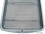 Ultra Cuisine 100% Stainless Steel Wire Cooling Rack for Baking fits Half Sheet Pans Cool Cookies, Cakes, Breads - Oven Safe for Cooking, Roasting, Grilling - Heavy Duty Commercial Quality