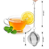 Fu Store 2pcs Stainless Steel Mesh Tea Ball 2.1 Inch Tea Infuser Strainers Tea Strainer Filters Tea Interval Diffuser for Tea