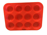 keliwa's 12 - Cup Silicone Muffin - Cupcake Baking Pan/Non - Stick Silicone Mold/Dishwasher - Microwave Safe